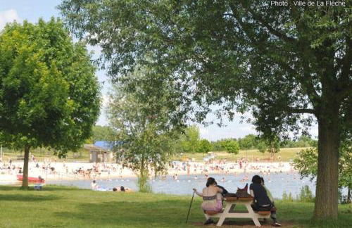 Chalet authentique à Clermont-Créans avec piscine partagée - Photo 37