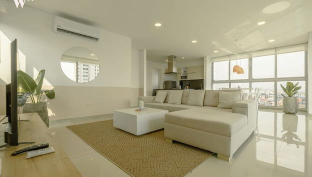 w Lovely 2BR w AC in Sunny Cartagena - Foto 4, Habitación