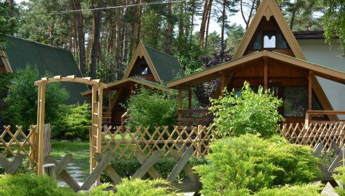 Ośrodek Wypoczynkowy Puszczyk Wolnostojące Domki Sosnowe z zadaszonym tarasem - Foto 4, Garden, Garden view
