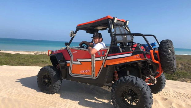 Durante o passeio de buggy