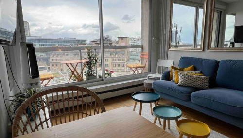 Tour Eiffel - Studio vue imprenable au-dessus des toits, balcon - Foto 4