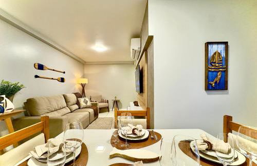 Aptos em Bal Piçarras a150m da PRAIA, dois quartos, sala de estar, COZINHA COMPLETA, SACADA com CHURRASQUEIRA, WI-FI, PISCINA, PORTARIA 24h, PLAYGROUND e QUADRA DE ESPORTES - Foto 35