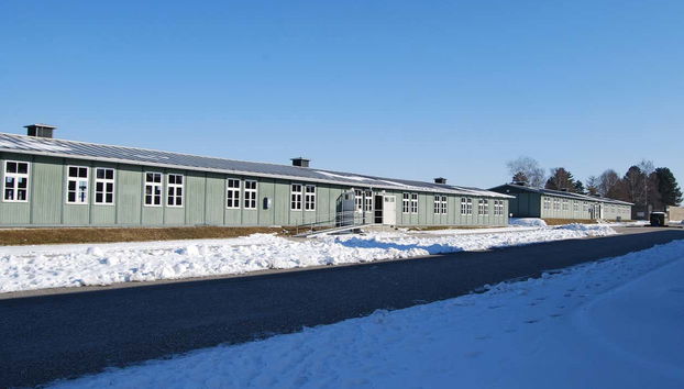 Camp de concentration de Mauthausen en hiver