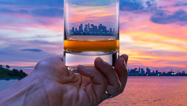 Boston in the evening