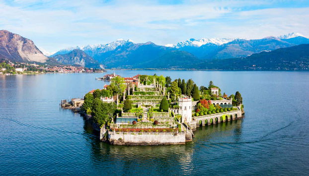 An aerial view of Bella Island