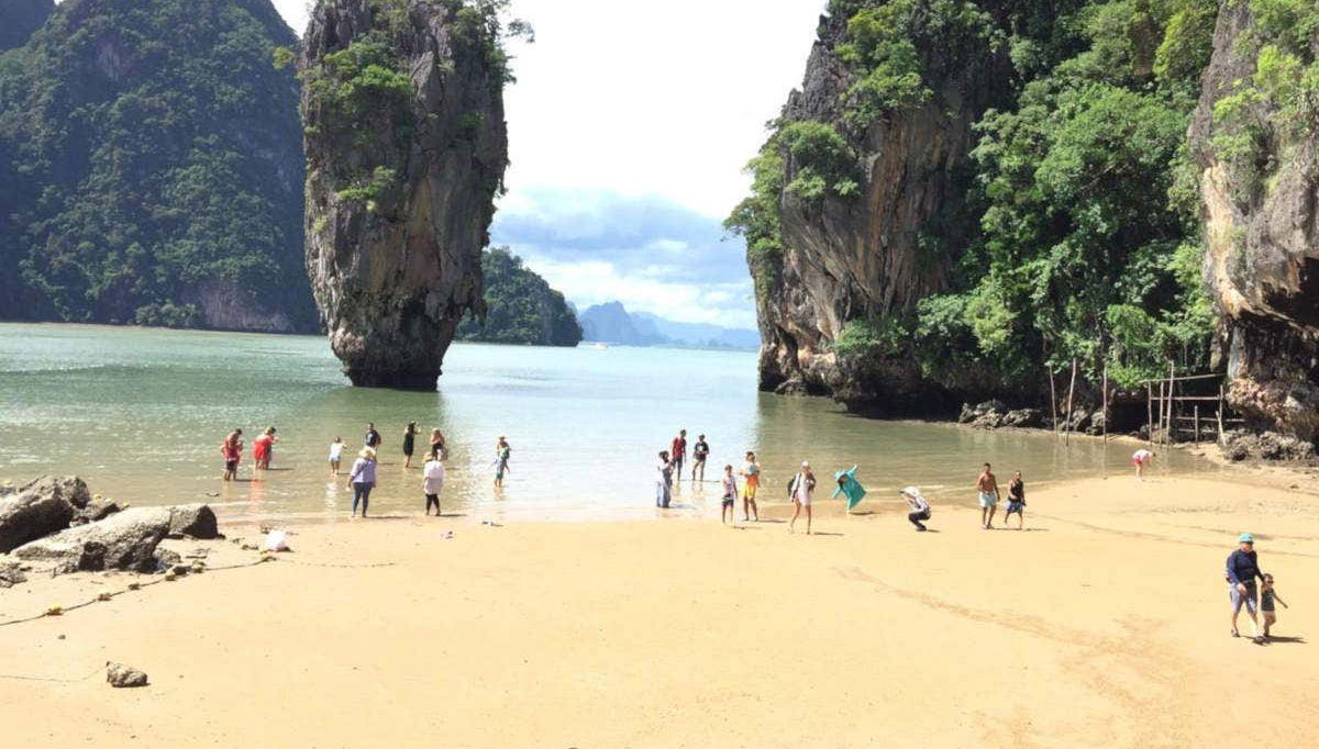 Observing Ko Tapu from the beach