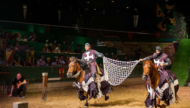 Asistiendo al show medieval