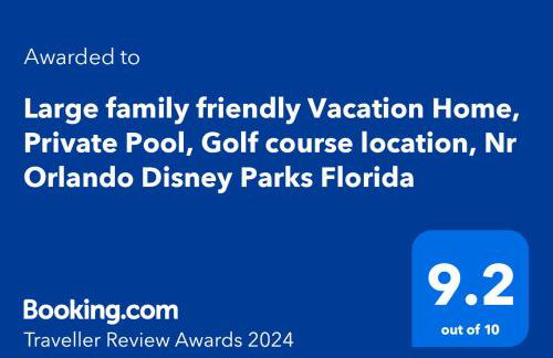 Large family friendly Vacation Home, Private Pool, Golf course location, Nr Orlando Disney Parks Florida - Photo 7