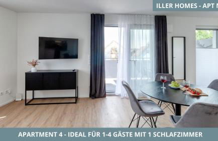 Iller Homes - 5 x Moderne Fewos je 1bis2 oder 1bis4 Pers mit Küche u Balkon - Parkplätze vorhanden - Foto 49