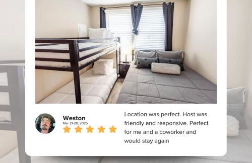 Sleeps 6-Full Kitchen-4 Beds-Big Couch-OfficeSpace - Foto 18