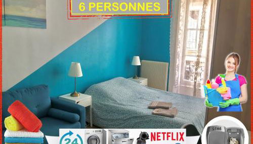 020 CHIC & COSY GRAND APPART 57m2 HYPERCENTRE WIFI SMART TV NETFLIX - Foto 2, towels, dishwasher, heating