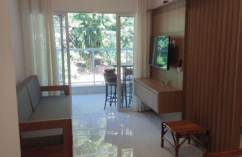 Apartamento novo a 350 m da praia das Toninhas em Ubatuba - 2 dormitórios sendo 1 suite, piscina, varanda gourmet com churrasqueira, ar condicionado, cozinha completa, garagem privativa - Foto 45