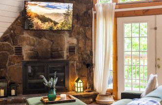 Big Mountain View! Downtown Gatlinburg Chalet Village! Hot Tub! Fan Favorite! AFrame Dreams! Magazine-Featured! Stunning Interiors! Little Green Cabin - Photo 35