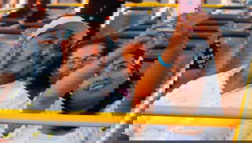 Enjoying the sightseeing tour