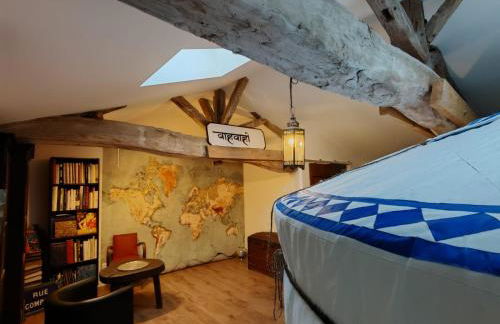 Yourte d'intérieur d'une demeure du 18e siècle en Anjou entre vignes et châteaux - Foto 14