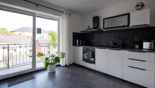 Black & White Apartment - Balkon, Netflix, Nespresso, Zentral, Messe - Foto 4, stove
