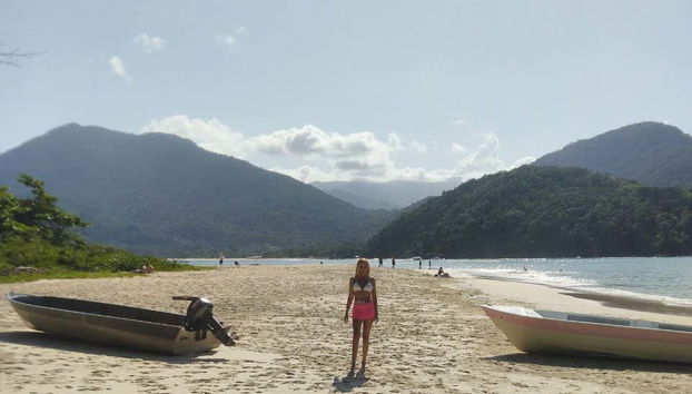 Strolling along the beach