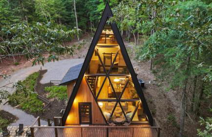 Secluded Luxe A Frame Lodge~ Hot Tub~ Fire Pit - Foto 53