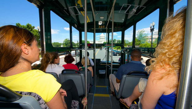 Trólebus turístico de Washington - Foto 5, Interior do trólebus