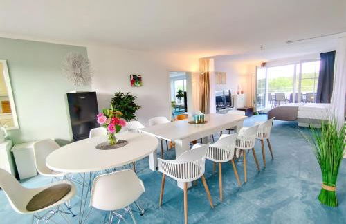 Seeblickapartment für bis zu 12, Nürnberg & Schwabach in 30-35 Minuten zu erreichen, Sauna, Arbeitsplatz, Dachterrasse & Grill - Foto 33