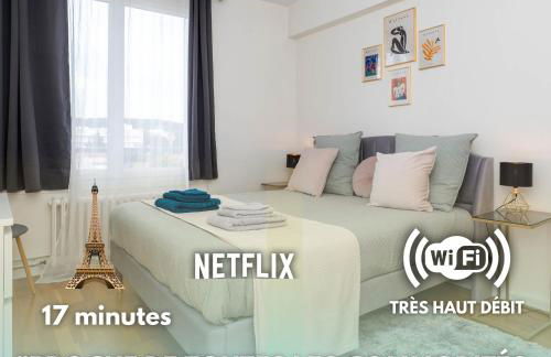 Appartement T2, fonctionnel, Parking,balcon ,2 minutes gare ,17 minutes Paris - Foto 1