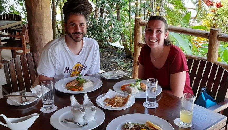 Lunch at a restaurant in the jungle