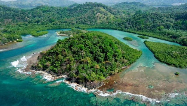 Vue aérienne sur Venas Azules