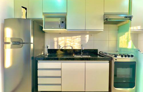 Apto em Barra Velha 340m da PRAIA com SACADA com CHURRASQUEIRA, AR CONDICIONADO WI-FI, PISCINA, PORTARIA 24h, ACADEMIA MINI MERCADO e vaga de GARAGEM - Photo 17