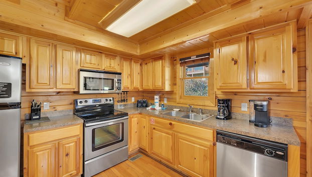 Ern832 - Lakeside Hideaway - Great Location! Close To All The Action! 1 Bedroom Cabin by RedAwning - Foto 5, Cocina privada