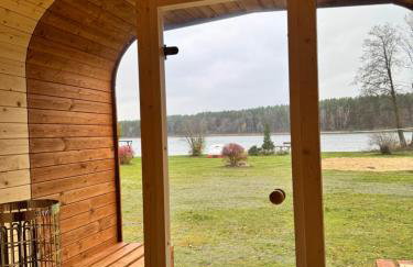 Domki przy jeziorze z prywatną plażą w Borach Tucholskich Pensjonat Alicja wczasy z dziećmi nowe luksusowe domki na skraju jeziora i lasu - Foto 17