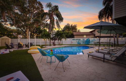 Family Oasis - Pool Hot Tub Games & Near Beach - Foto 52