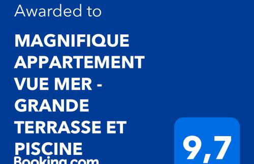 MAGNIFIQUE APPARTEMENT VUE MER - GRANDE TERRASSE ET PISCINE - Foto 40