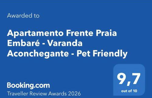 Apartamento Frente Praia Embaré - Varanda Aconchegante - Pet Friendly - Foto 15