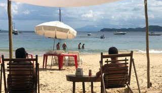 Relaxing on the beach