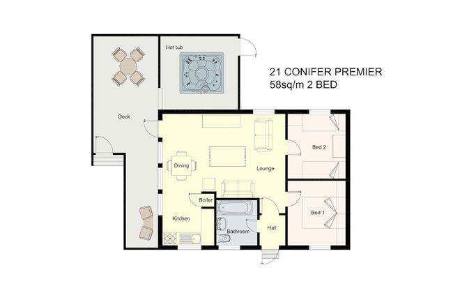 Birch Lodge 21 With Hot Tub, Newton Stewart - Photo 18