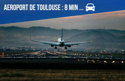 First flight Colomiers - à 8 mn de l'aéroport- Proche Airbus - 6 voyageurs - Foto 22