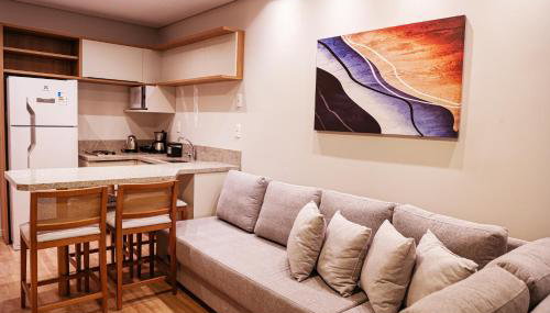 Serra Class - Lareira no flat - Piscina aquecida, sauna, brinquedoteca - Foto 5, stove, toaster, minibar