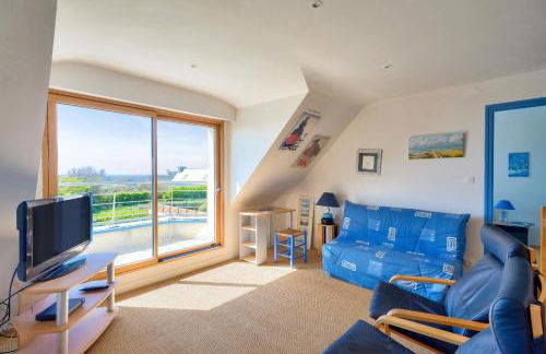 Vue mer ! À 200m de la plage, maison pour 9 - Foto 16