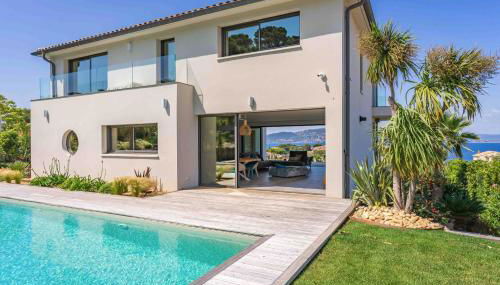 Villa Palma Giens - Vue Mer Panoramique -Piscine Chauffée Mai à Septembre- 4 chambres -Garage - Foto 4