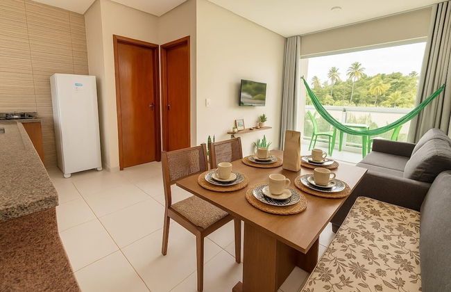 FLATS MAR'BELLA COM VARANDA, 100M PRAIA, PETFRIENDLY E ESTACIONAMENTO - Foto 28