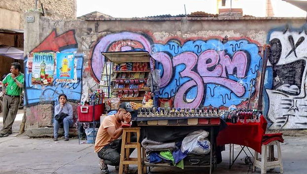 Arte de rua em Cochabamba