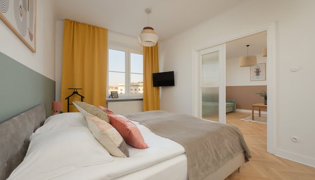 Apartment for 6 in the Heart of Warsaw - Foto 4, Habitación