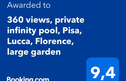 360 views, private infinity pool, Pisa, Lucca, Florence, large garden - Foto 7