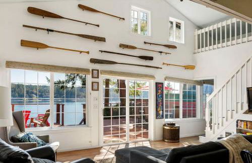 Amazing Sunrise at Coastal Luxury Cabin Rental on Herron Island with Fire Pit and Paddle Boarding near Olympia, Washington - Foto 19