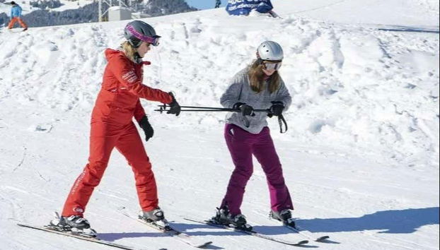 Você aprenderá a deslizar com esquis