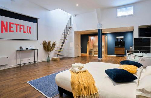 NG Prestige - Nain I Suite Spa Privatif Premium I Jacuzzi - Sauna - Netflix - Projecteur - Foto 35