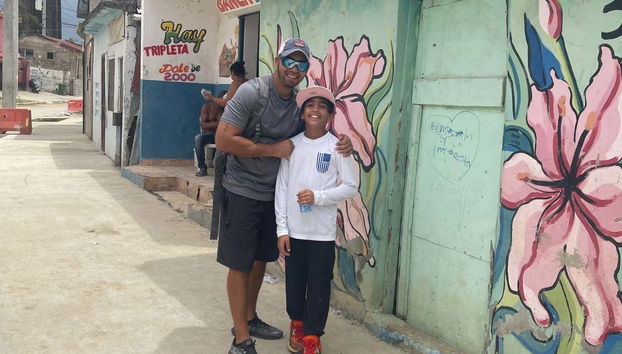 Une maison à la façade peinte