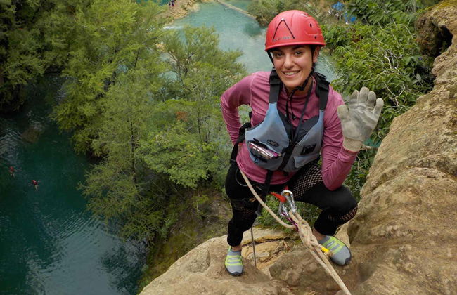Rappel and Waterfall Jumping in the Huasteca Cascades - Photo 3