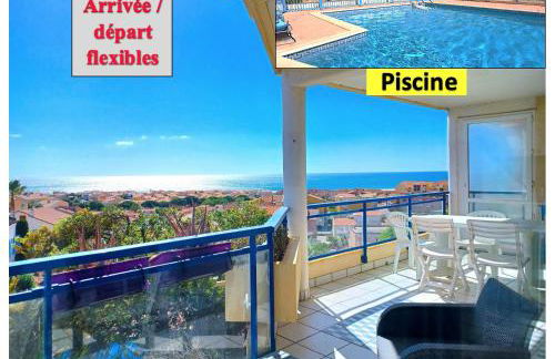 Plain-pied, terrasse, piscine, pleine vue mer, plage à 6' à pied, parking, wifi - Foto 1