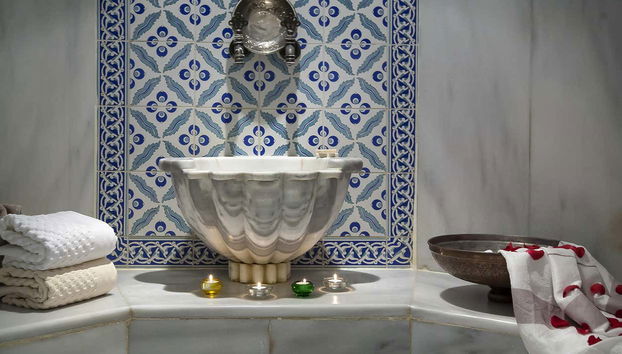 One of the rooms of the traditional hammam spa